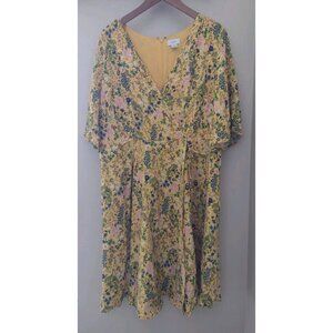 Old Navy Waist Defined Faux Wrap Dress Plus Size 2X